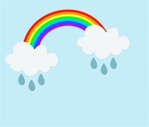 Rainbow And Clouds Illustration Free Stock Photo Public Domain Pictures