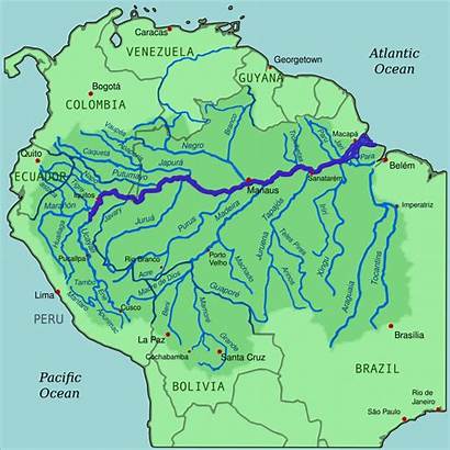 River Facts Map Tributaries Its Rainforest Highlighting