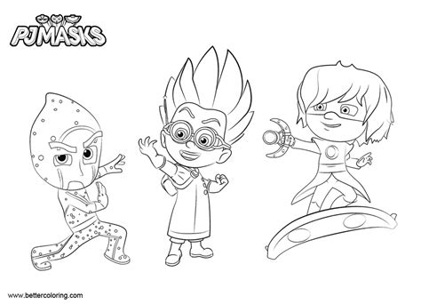 Pj masks night ninja coloring pages. PJ Masks Coloring Pages Luna Girl Romeo and Night Ninja ...