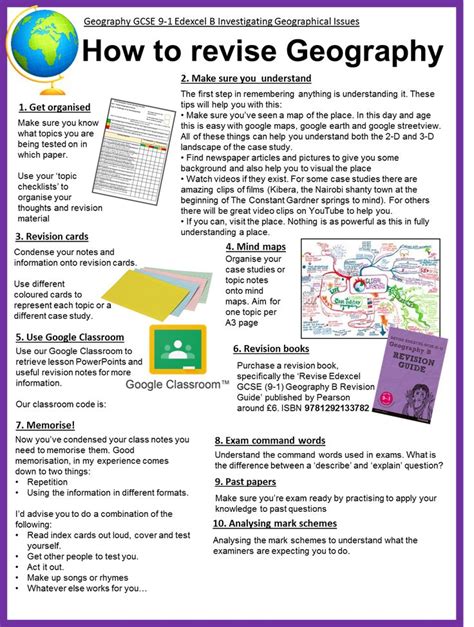 Geography How To Revise Gcse Geography Revision School Study Tips