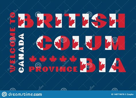 Canada Flag Style Motivation Poster With Text Welcome To British