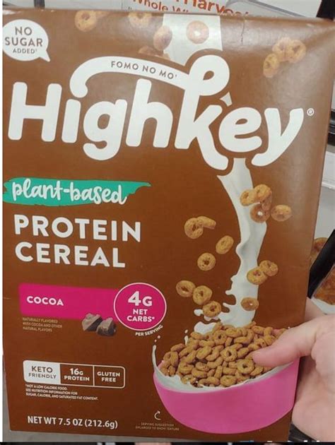 Highkey Cocoa Plant Based Protein Cereal