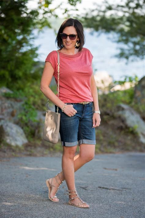 The Best Shorts For Moms Bermuda Shorts Women How To Style Bermuda