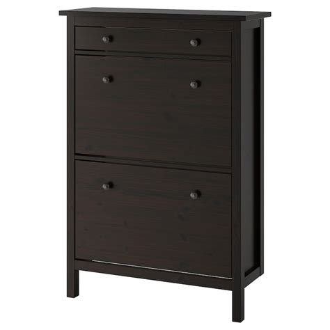 Hemnes Shoe Cabinet With 2 Compartments Black Brown 35x50 Ikea