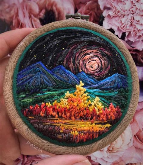Amazing Embroidery Art Captures Kaleidoscopic Views Of Nature