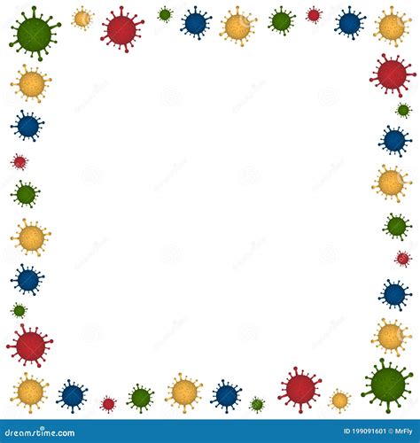 Colourful Virus Frame Vector Image Stock Vector Illustration Of