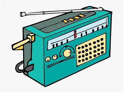 Radio Cartoon Clip Clipart Battery Powered Fm