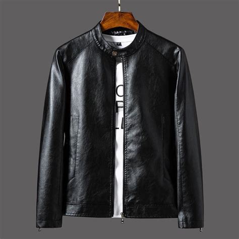 Buy Men S Autumn Leather Jacket Stand Collar Men S Pu Leather Jacket At Affordable Prices