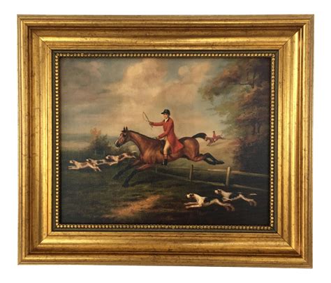 Framed Fox Hunting Painting | Hunting painting, Painting, Framed oil painting