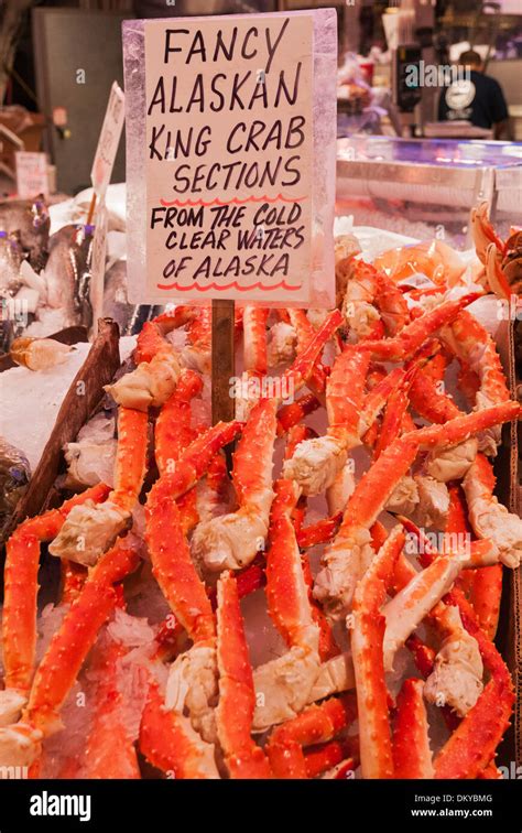 Washington Seattle Pike Place Market Seafood Shellfish King Crab