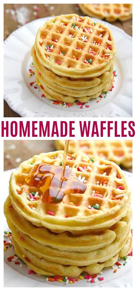 Mix together melted butter and milk, add eggs and whisk until blended. Easy Homemade Waffles Recipe for a fun family breakfast ...
