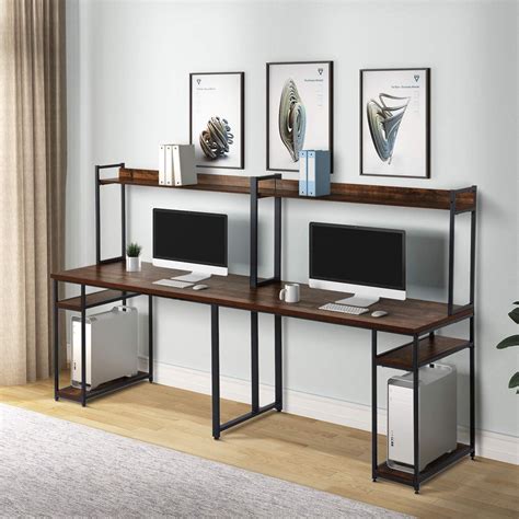 Multifunction Home Office Double Workstation Desk Two