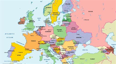 Mapa Europa En Ingles