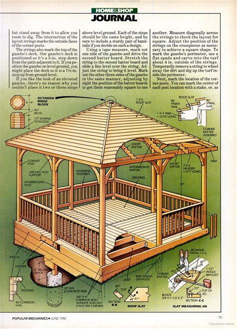 A better and cheaper option is to build you own. Popular Mechanics - Google Books | Gazebo plans, Wooden gazebo plans, Pergola ideas for patio