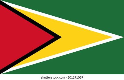 Guyana Flag Official Right Proportions Vector Vector De Stock Libre