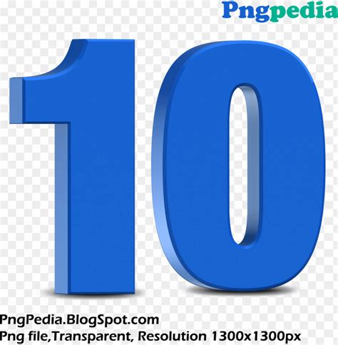 Blue 3d Numbers Set 10 Ten Blue Number 10 3d Png Image With