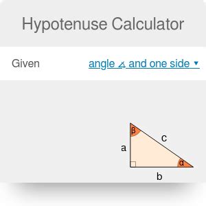 Hypotenuse Of A Triangle Calculator Formulas Omni Hypotenuse