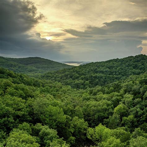 Missouri Ozark Mountains Overlooking Table Rock Lake Photograph By