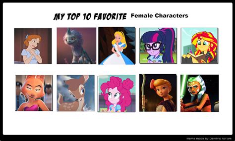 My Top 10 Favourite Female Characters By Ashtonc911 On Deviantart
