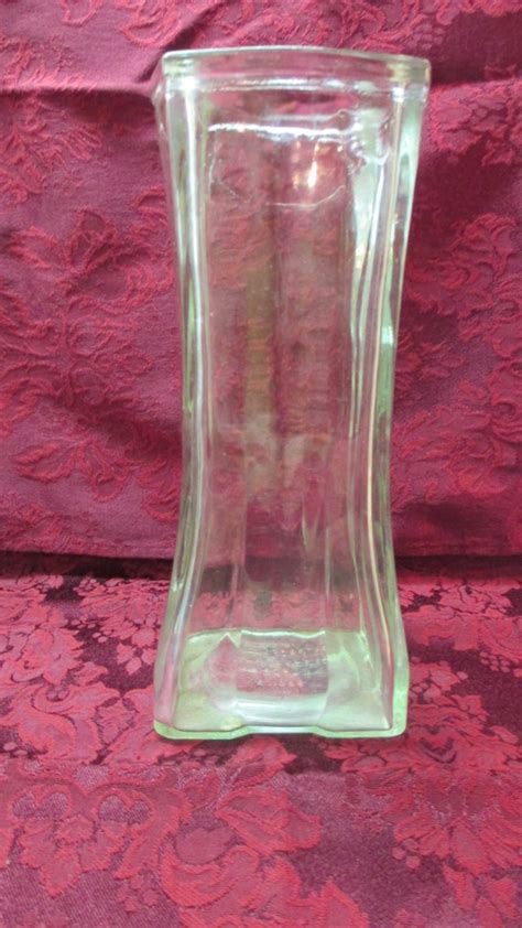 Unique Large Vintage Clear Glass Vase