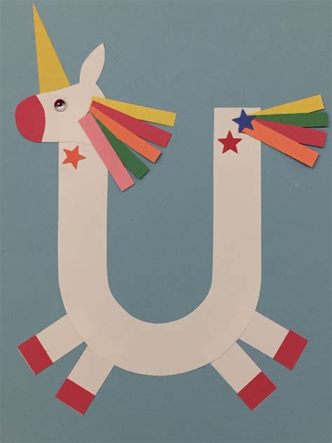 U Is For Unicorn Alphabet Crafts Preschool Preschool Letter Crafts