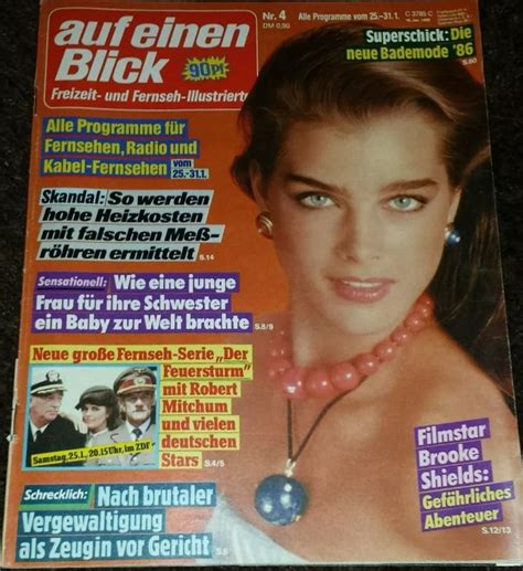 Brooke Shields Covers Auf Einen Blick Germany June1986 Rosto