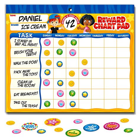 Buy Behavior Reward Chart System Pad With 26 Chore Charts For Kids