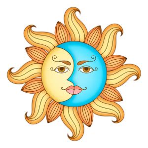 The lunar phase or moon phase is the shape of the moon's directly sunlit portion as viewed from earth. half sun images - Google Search | Sun designs, Half moon, Sun