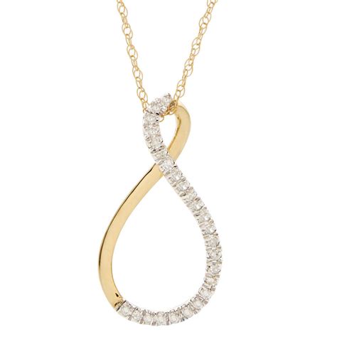 Infinity Diamond Necklace 10k Gold Forever Today By Jilco