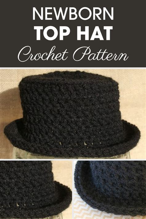 Newborn Top Hat Crochet Pattern - Cream Of The Crop Crochet