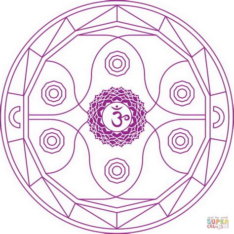 Every one of the centers that are called chakras corresponds to an area of the body, certain behavioral characteristics and a stage of spiritual growth. Ajna Chakra Mandala coloring page | Free Printable ...