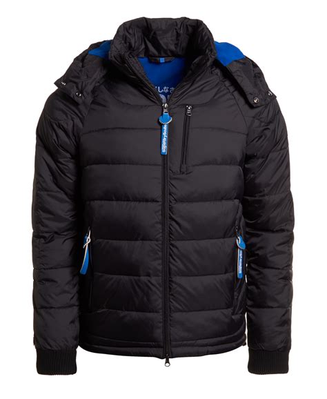 New Mens Superdry Winter Wet Scuba Jacket Black Ebay