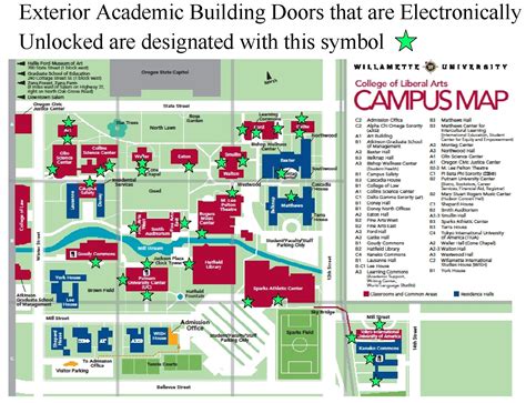 Willamette University Campus Map Map Vector