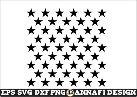 50 Stars Svg American Flag Stars Svg Vector Cri Cut File Etsy