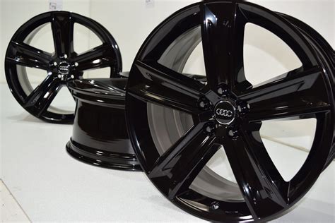 AUDI RS S A SQ Q Black Factory OEM WHEELS RIMS M Factory Wheel Republic