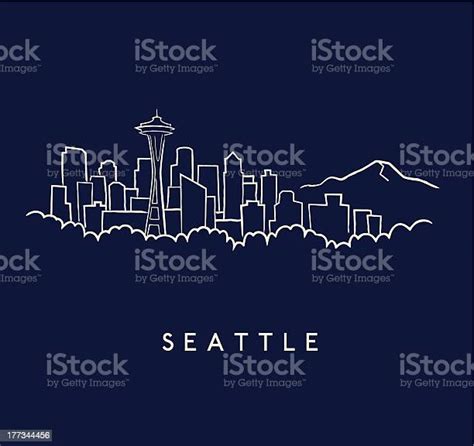 Seattle Skyline Sketch Stock Illustration Download Image Now Istock