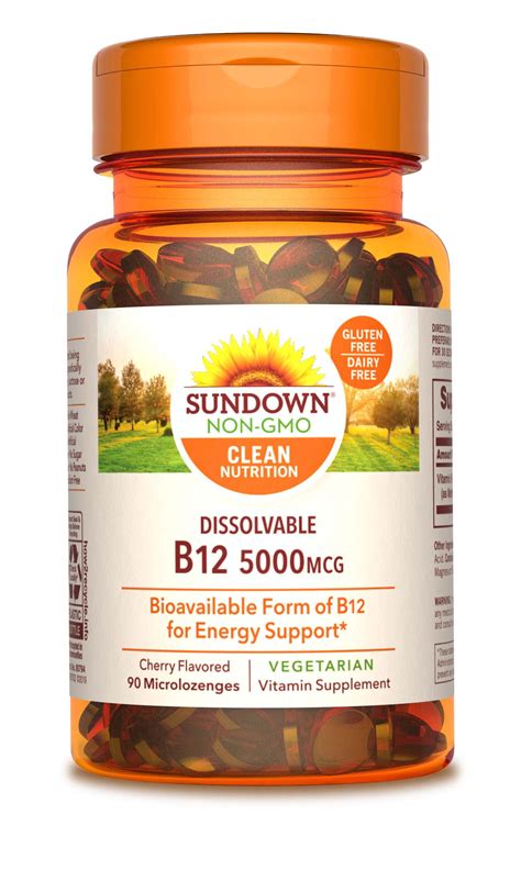 Sundown Naturals® Methylcobalamin B12 5000 Mcg 90 Microlozenges