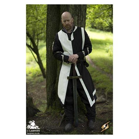 War Tabard Black And White Coat Of Arms Tabard Medieval Larp Costume