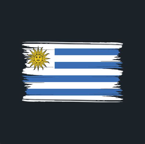 Uruguay Flag Brush Strokes National Flag Vector Art At Vecteezy