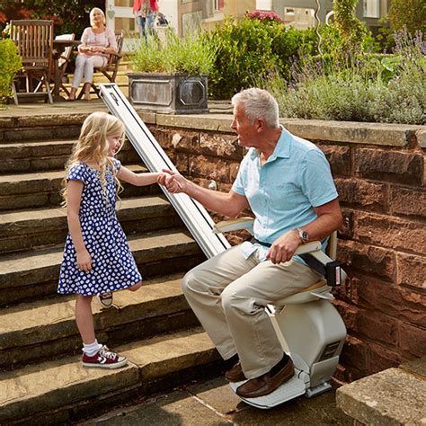 All other stair lifts run on a gear rack. Acorn Stairlifts Denver - Acorn Outdoor Stairlift ...