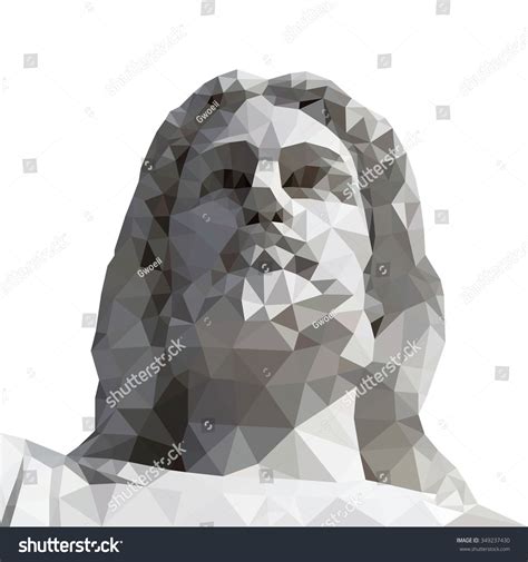 Jesus Christ Low Poly Vector Illustration เวกเตอร์สต็อก ปลอดค่า