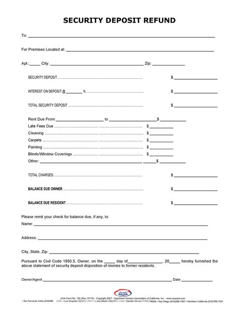 50 Effective Security Deposit Return Letters Ms Word Templatelab