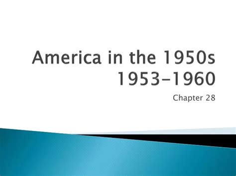 Ppt America In The 1950s 1953 1960 Powerpoint Presentation Free