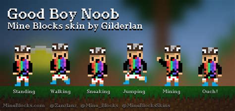 Mine Blocks Good Boy Noob Skin By Gilderlan