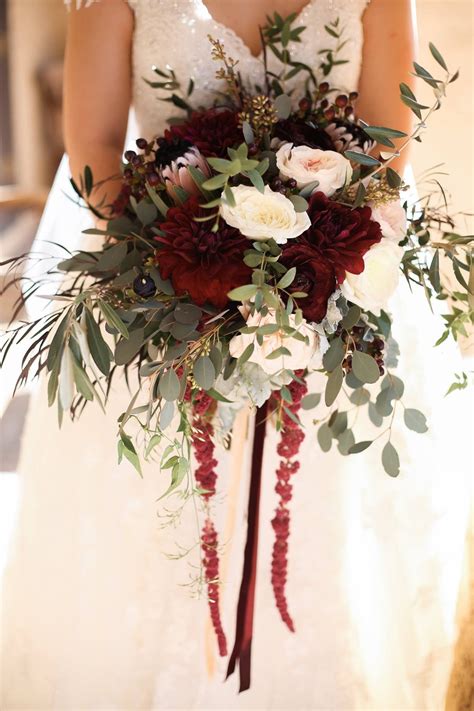 Elegant destination wedding with 6. Bridal bouquet, wedding flowers, blush, gold, burgundy ...