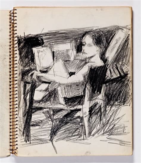 Richard Diebenkorn Us 1922 1993 Seated Female Figure Sketchbook