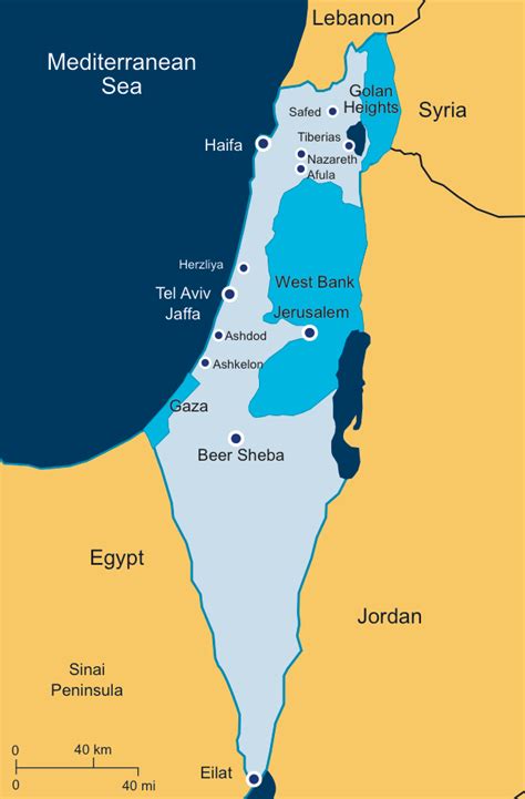 Map Of Israel Today Map Of The World