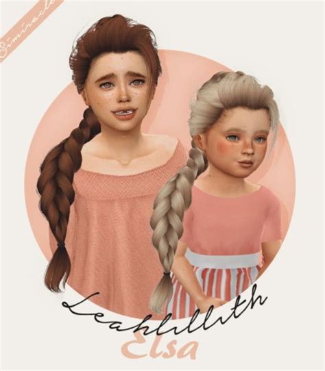 Simiracle Leahlillith`s Elsa Hair Retextured Sims 4 Hairs Sims