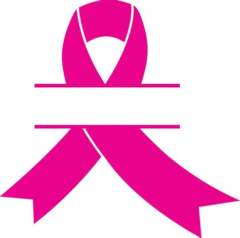 Pink Awareness Ribbon Breast Cancer Monogram Design 29703828 Vector Art
