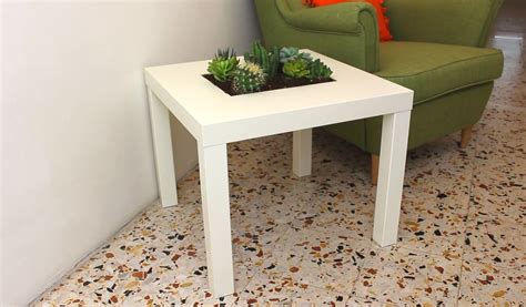 This part is super easy because you basically just follow the ikea assembly instructions but with one slight modification to give the coffee table a more modern look. Add A Planter Feature To Your IKEA Lack Table